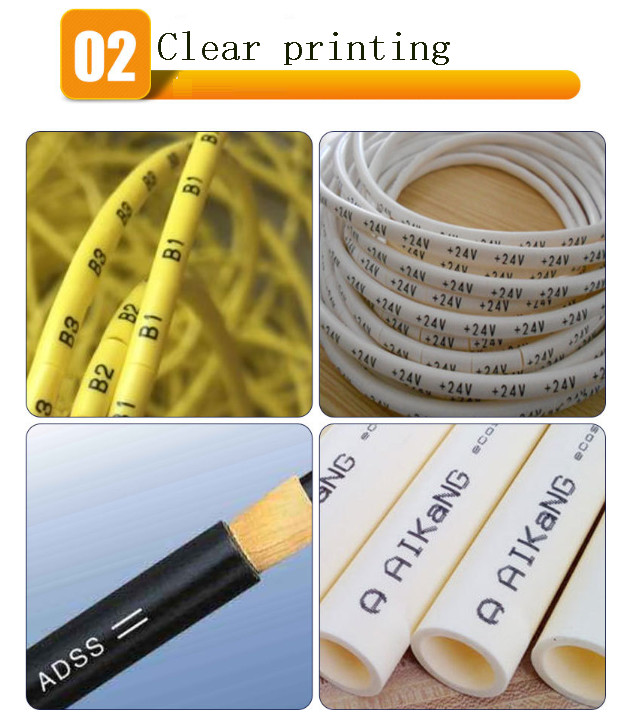 9mm*1000m 10mm*1500m White black blue Red PE plastic water pipe wire and cable meter printer ribbon