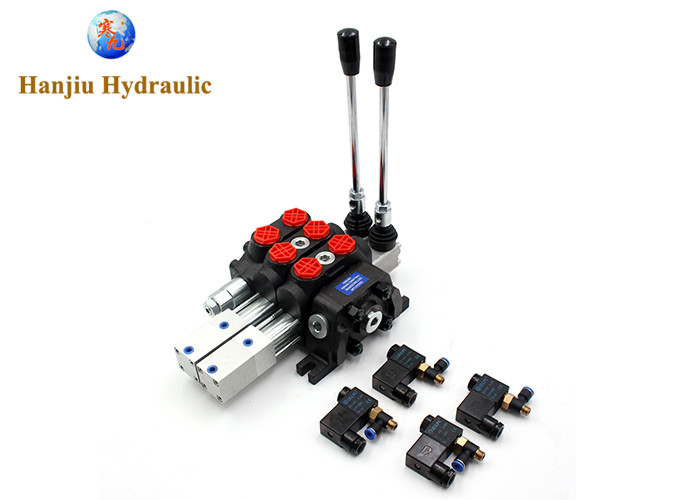 7 Spool 16 Gpm Backhoe Hydraulic Control Valve With 2 Joystick