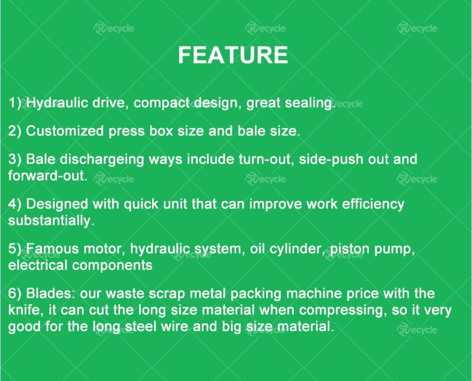 Fully Automatic Baler for Waste Paper Recycling of Cardboard Cartons in High Demand