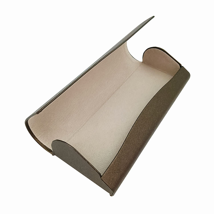 Lightweight Handmade PU Leather Foldable Eyeglass Case Wear Resistance