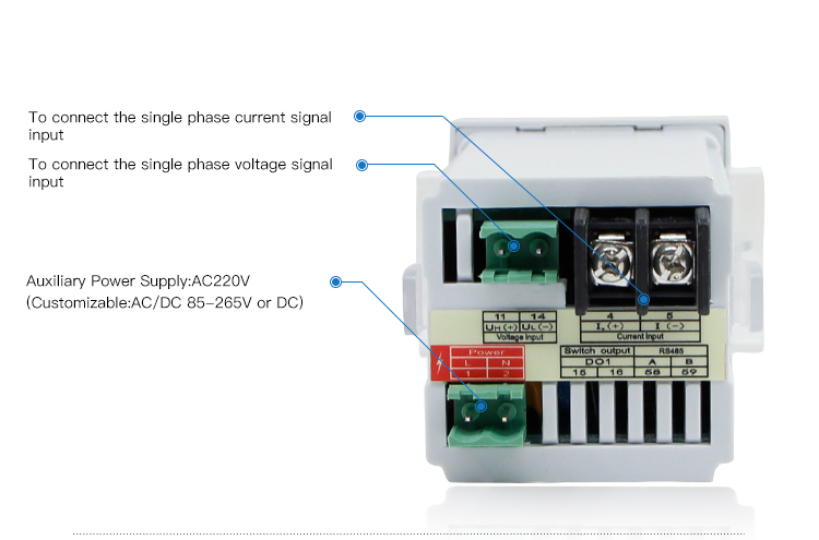 Single Phase Digital New Type LED Reactive Power Meter 48*48MM digital vu meter