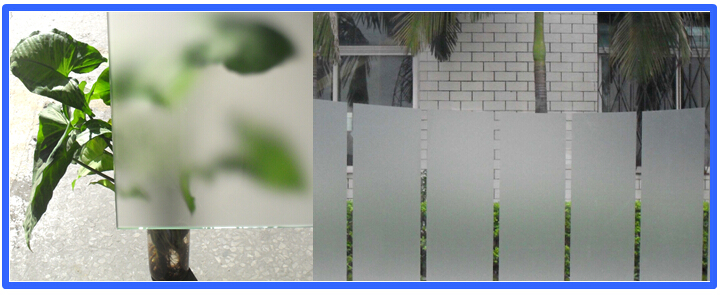 BS EN12150  Interior Sliding Tempered Glass Door Screen Frosted  Type 2