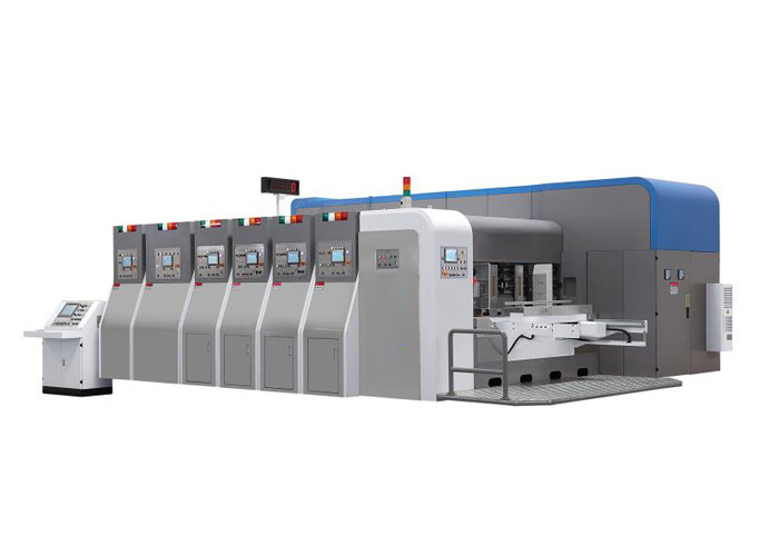 Three color 1200mm Flexographic Box Printing Machine For Carton Box