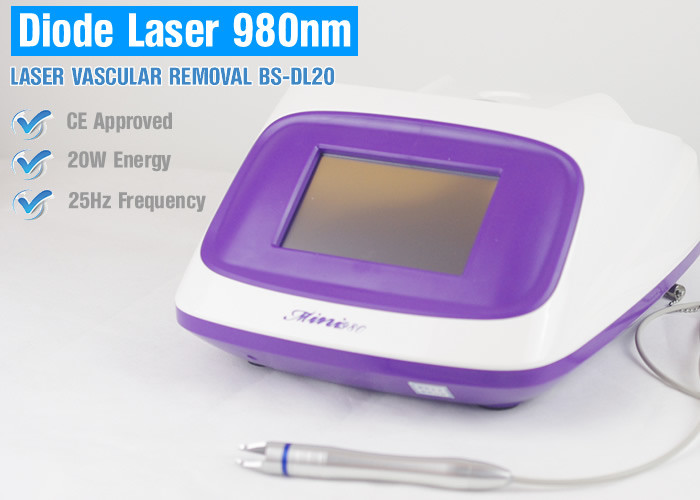 Red Blood Vascular Removal Machine , 980nm High Power Diode Laser For Spider Vein
