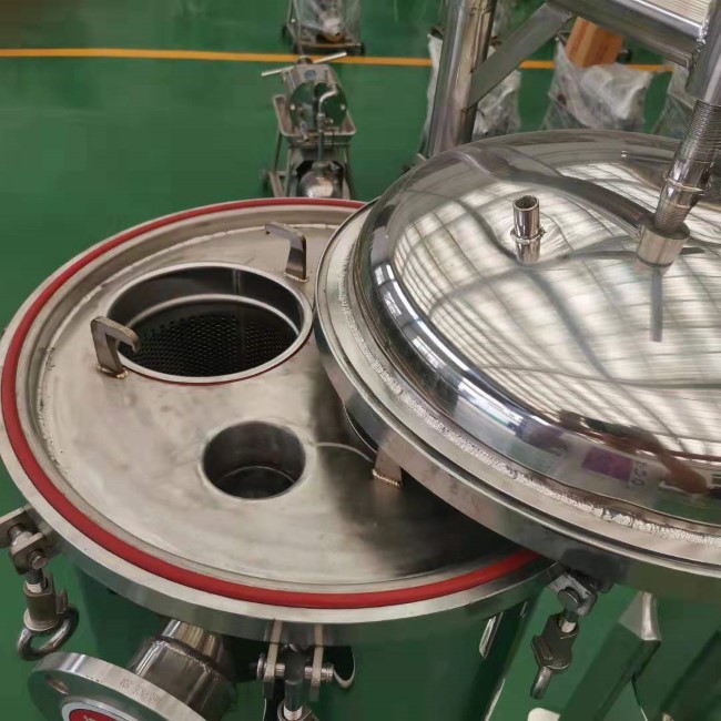 Liquid Bag Filter Housing Assembly Sugar Industry Lifting Lug Flange Type