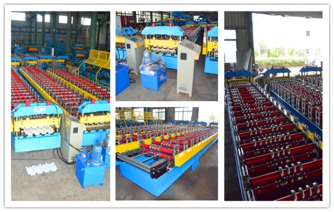 3 Phase Colored Steel Glazed Tile Roll Forming Machine With 1 Year Warranty roof roll forming machine