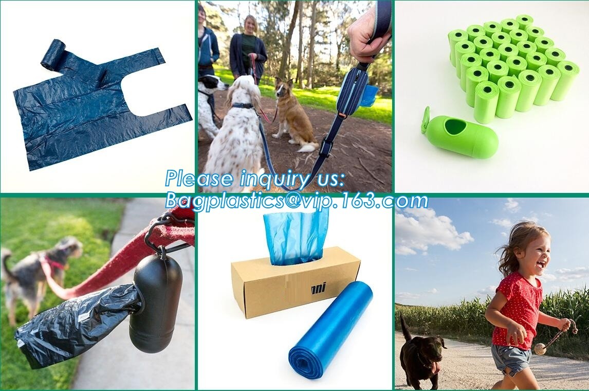 High Quality Eco-friendly Degradable Fashion With Printing Doggy Pet Dog Waste Poop Bags, Eco friendly pet dog waste poo