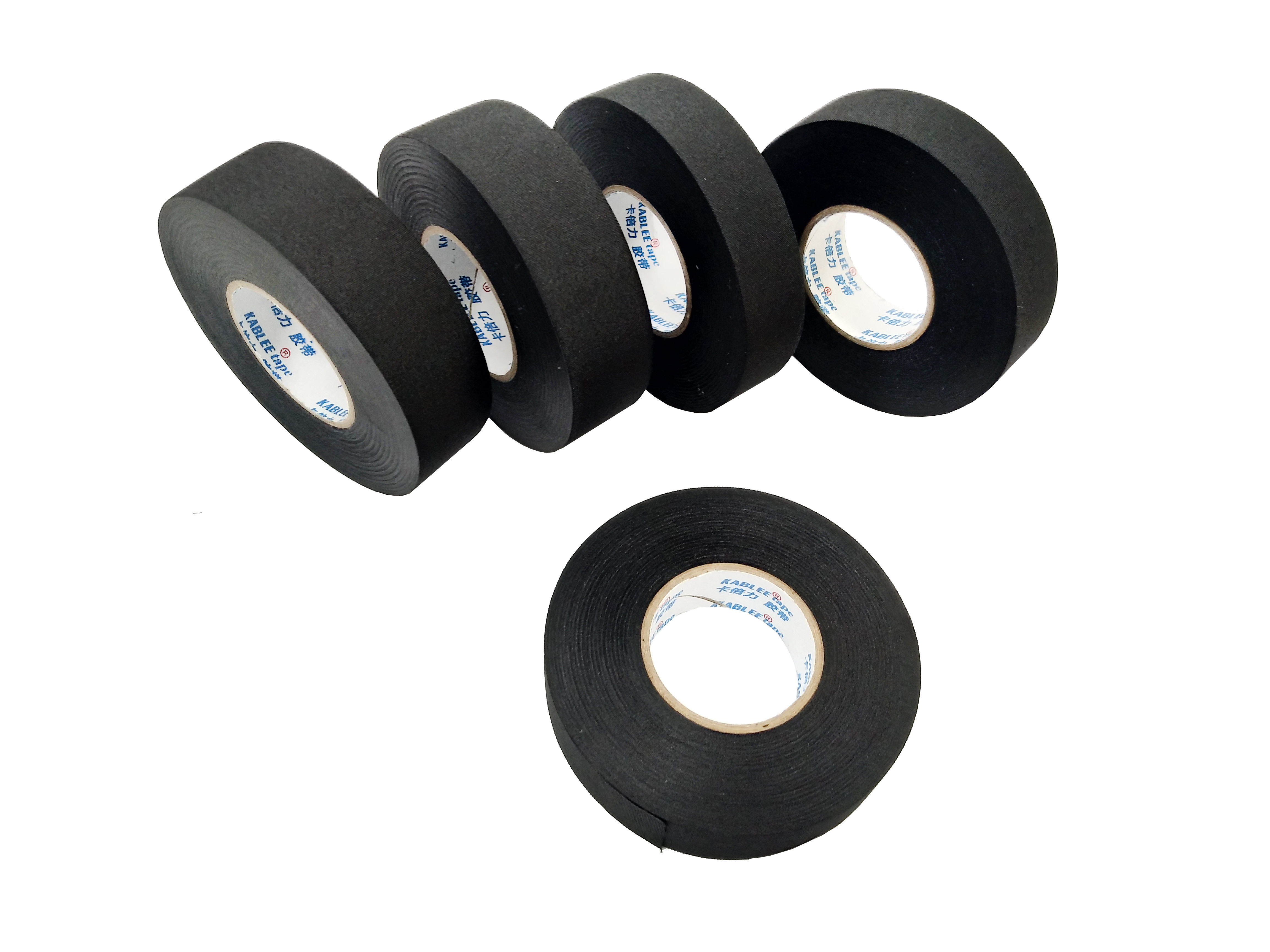 Moisture Resistant Black Electrical Fabric Wiring Harness Tape For Automotive Car