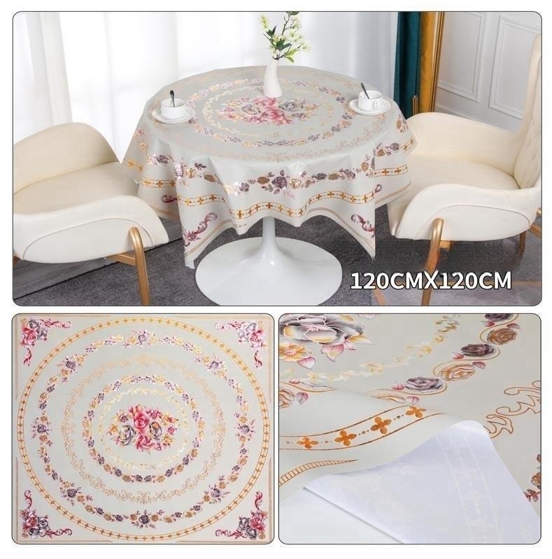 Tablecover Tablecloth 12-Pack Polyester Elastic Edged Backed Fitted PVC Print Cover