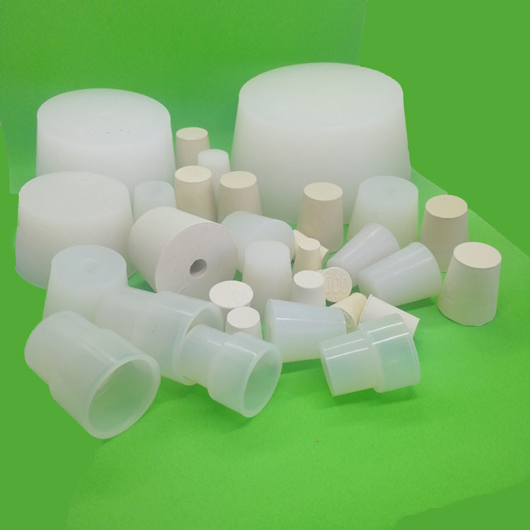 Food Grade Lab Silicone Rubber Bung Stopper Small Rubber Plugs White Color