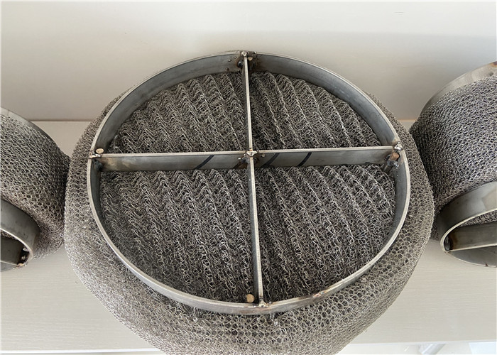 Knitted Wire Mesh Demister Filter Rating 99.9% Performance Stainless Steel