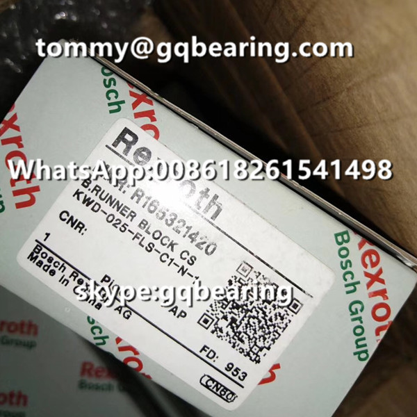 Rexroth R165332320 Steel Material Flange Type Standard Length Standard Hight Linear Block