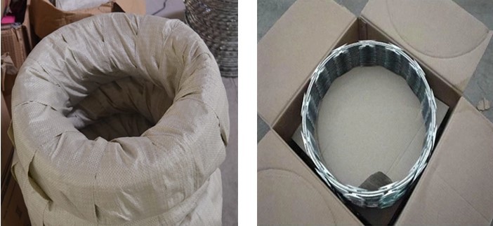 BTO-18 2mm Razor Coil Barbed Wire Coil Fencing 600mm