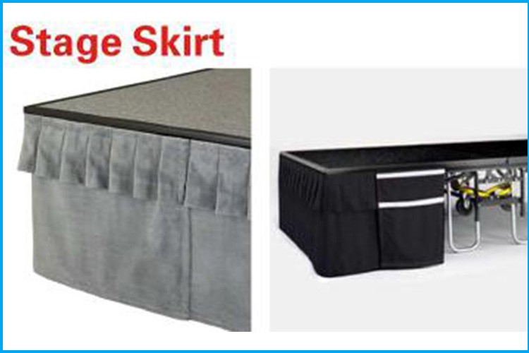 Customized Color 4*4 Feet Portable Smart Stage Skirt for Event/School/Weddings/Concerts