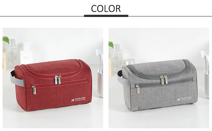 Mens Waterproof Oxford Hanging Travel Toiletry Bag With Hooks
