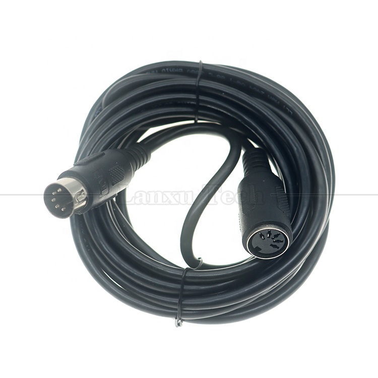 CUSTOM Factory High Quality Shield Male to Female MIDI 5PIN DIN Connector Extension Cable