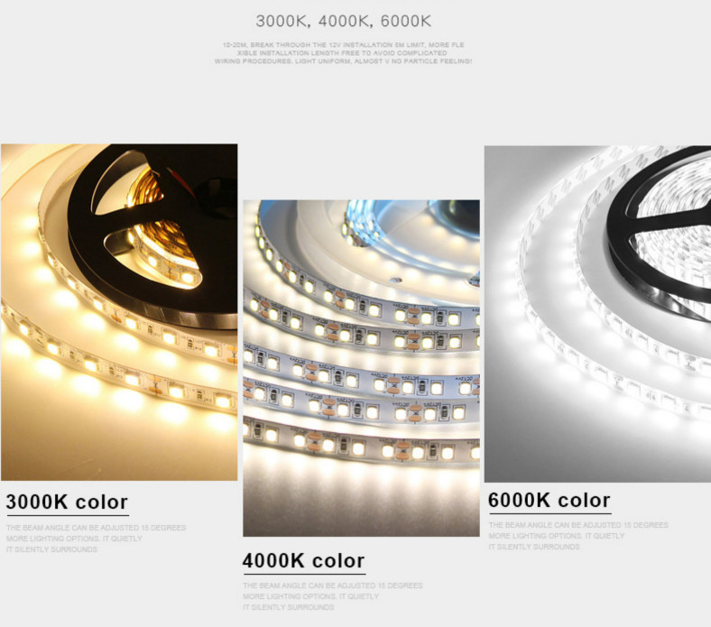 SMD 2835 Single Color LED Strip For Home Hotel Advertising Multifunctional