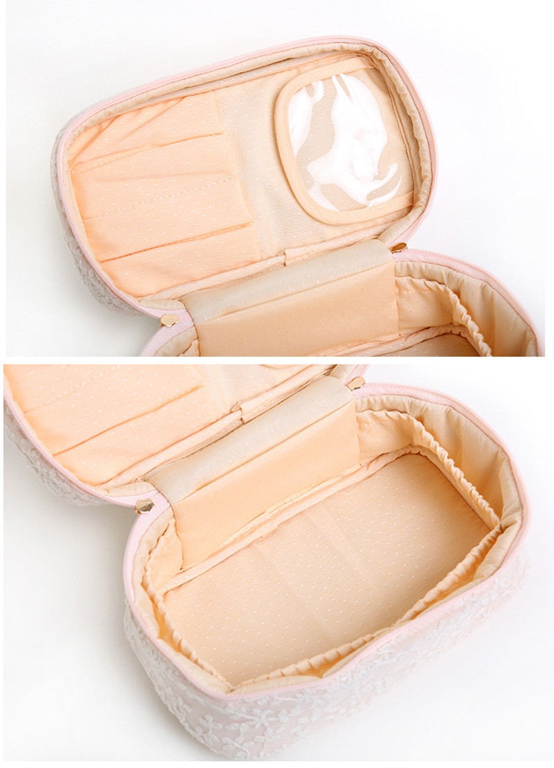 uxury Lace Cylinder Bucket Make Up Artist Case Travel Foldable