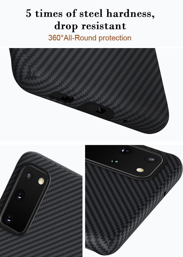 Eco Thin Twill Aramid Fiber Samsung S20 Protective Case
