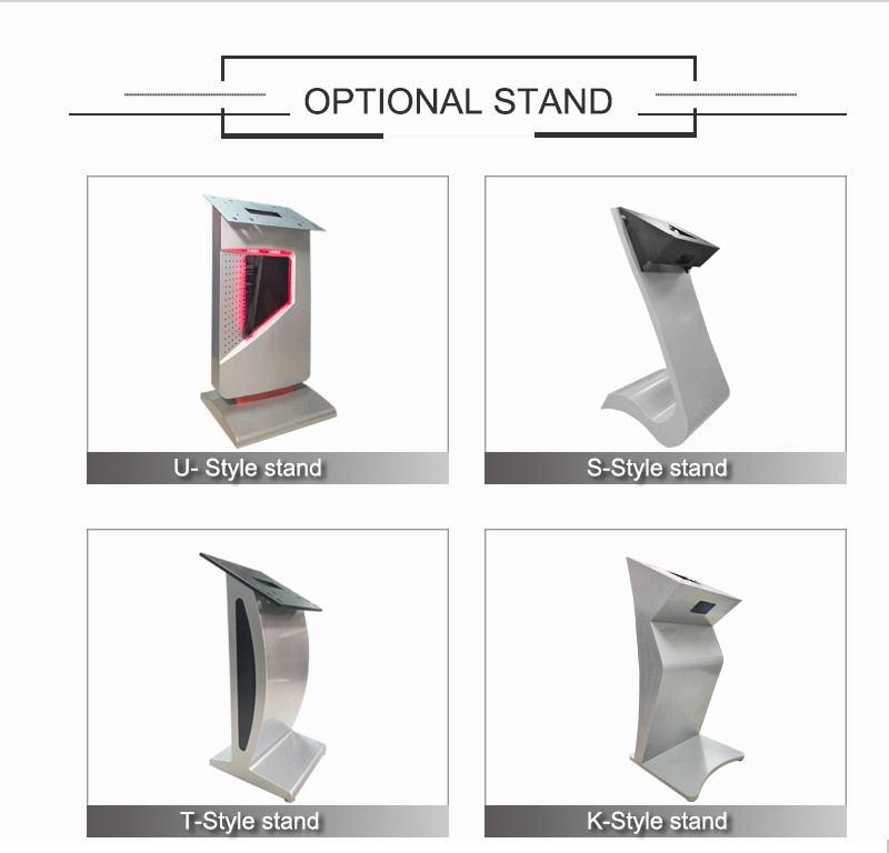U Stand TFT LCD 350 Nits Workplace Digital Signage , Touch Screen Information Kiosk
