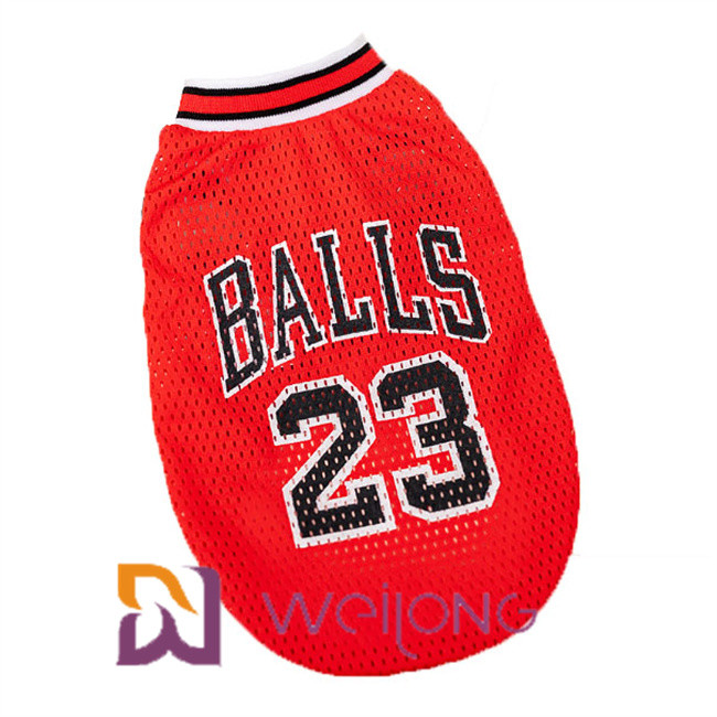 Customizable Print Number Mesh Pet T Shirt Nba Pet Apparel Jerseys