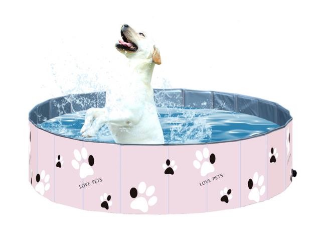 High quality Blue & Pink Pet Swimming Pool Portable Pool Dogs Cats Bathing Tub Bathtub Wash Tub Foldable Pet Bath Pool