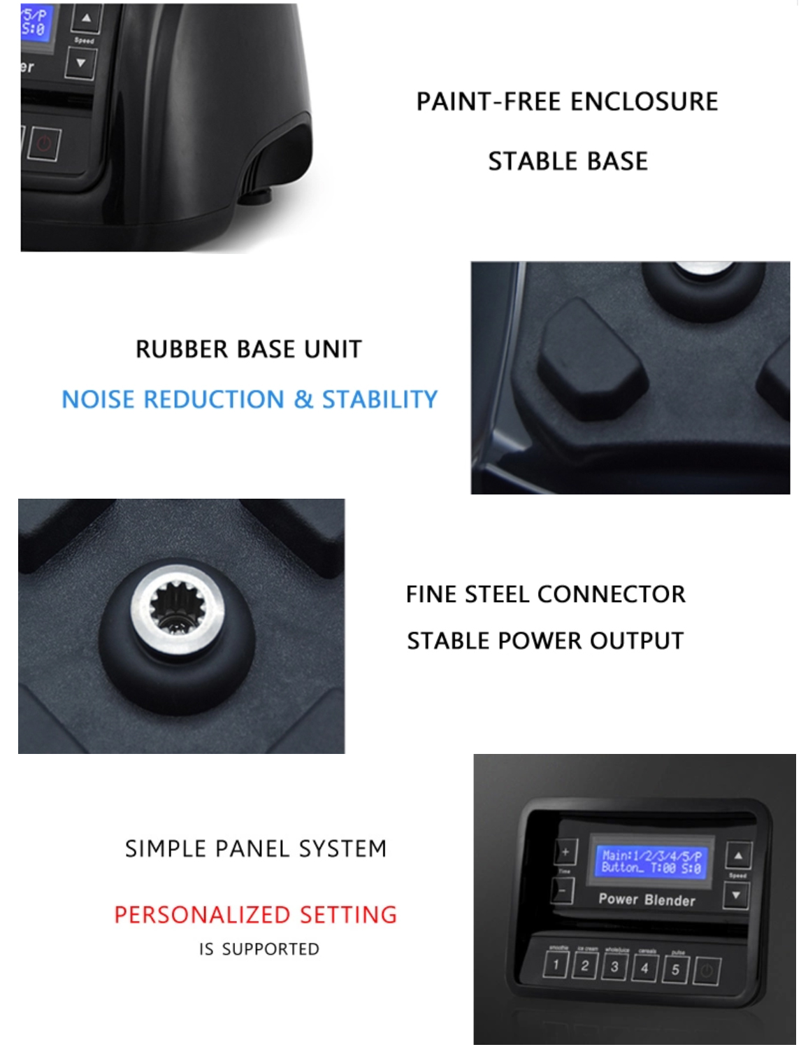 Powerful 220V Multifunctional Commercial Blender for Vegetable Slicing and Ice Crushing