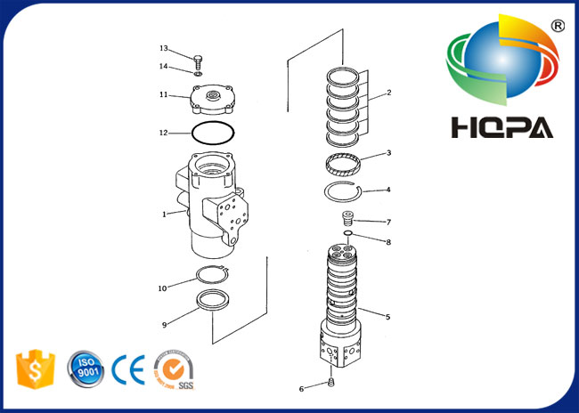 703-09-33100KT 703-09-33100 Swivel Joint Seal Kit for Komatsu PC200-5 PC220-5