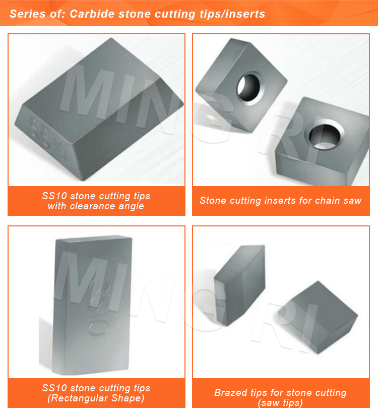 Fantini Electric Power Tools Chain Saw Carbide Insert for Stone Marble Mining OEM Customizable