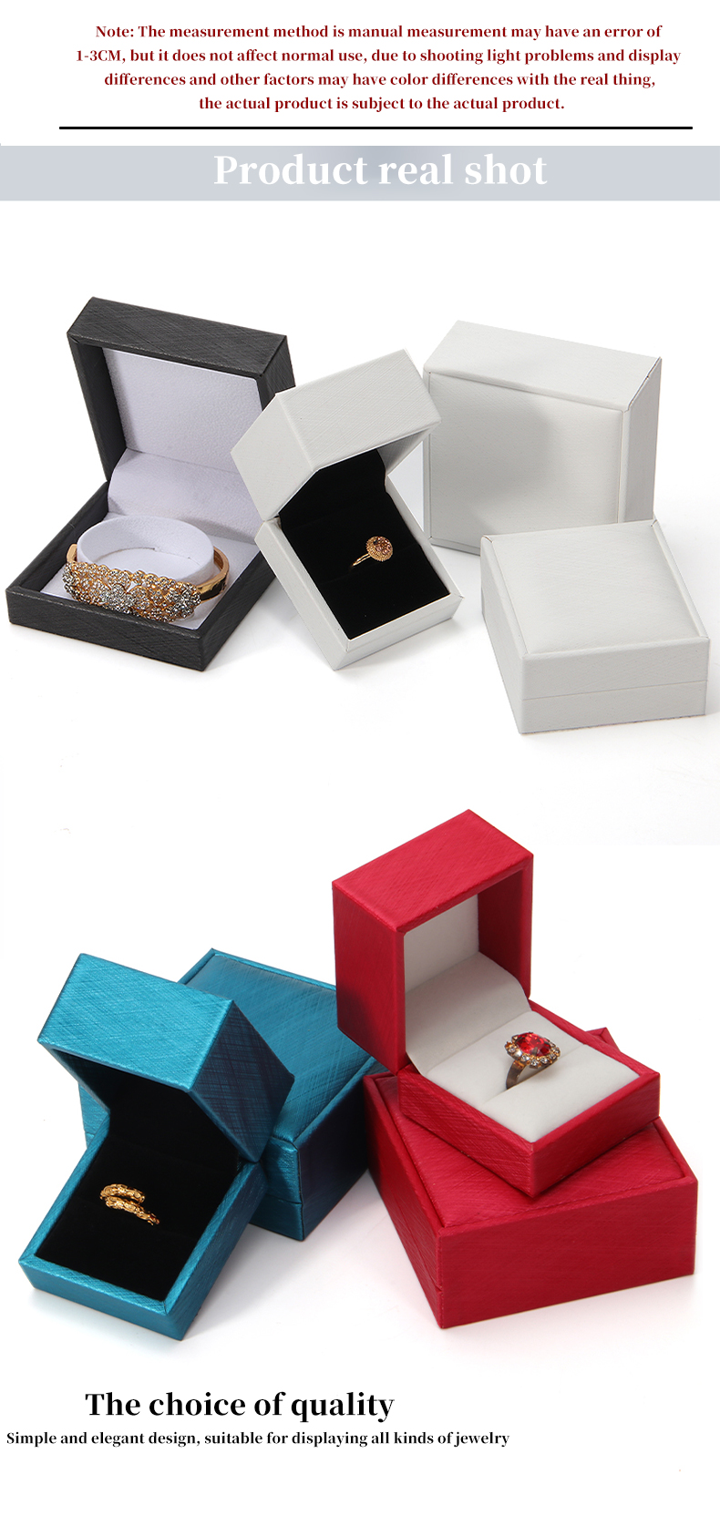 Beige Lined PU Leather Jewelry Box 2022 Jewelry Package With Custom Printed Ring Box