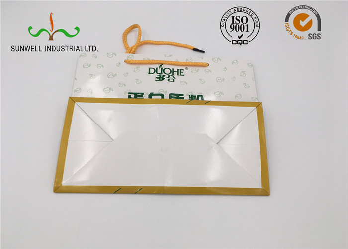 Heat Sealed Brown Kraft Paper Bag For Food , Flat Promotional Paper Bags