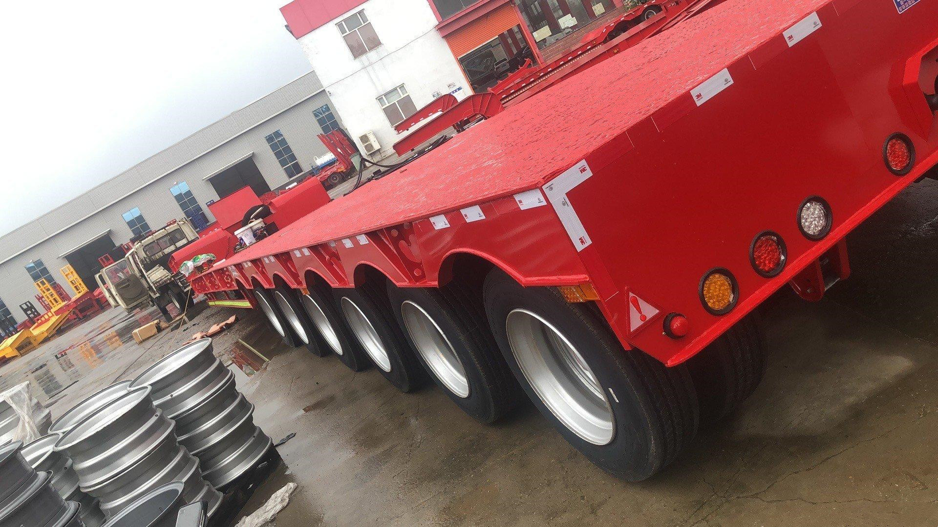 Low-Flat Second Hand Semi Trailers 3axle 4axle 6axle Support Customization