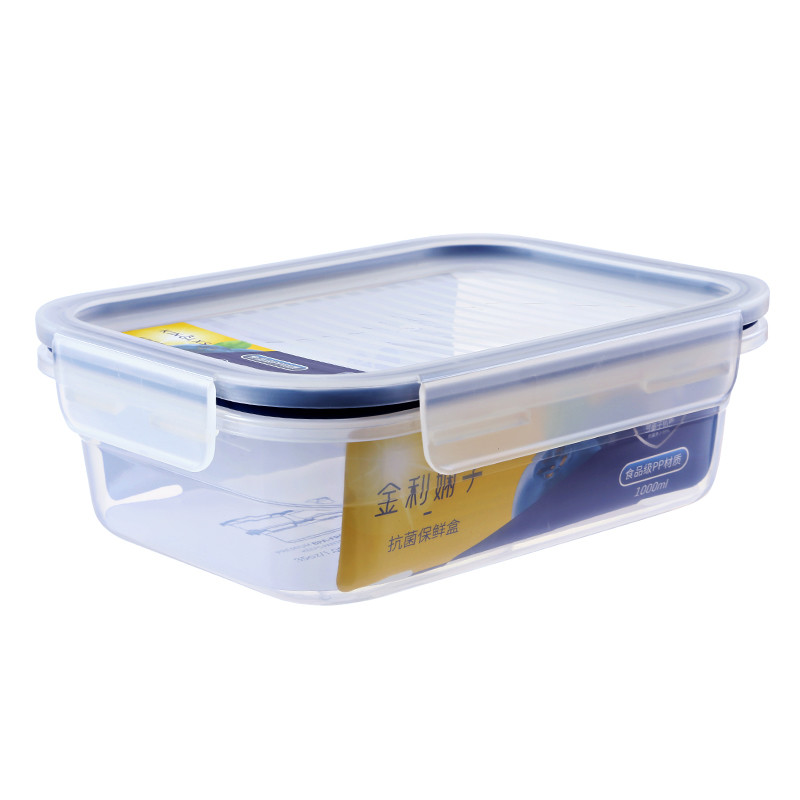 Transparent Seal Plastic Crisper Rectangle 350Ml 580Ml 1000Ml 2000Ml
