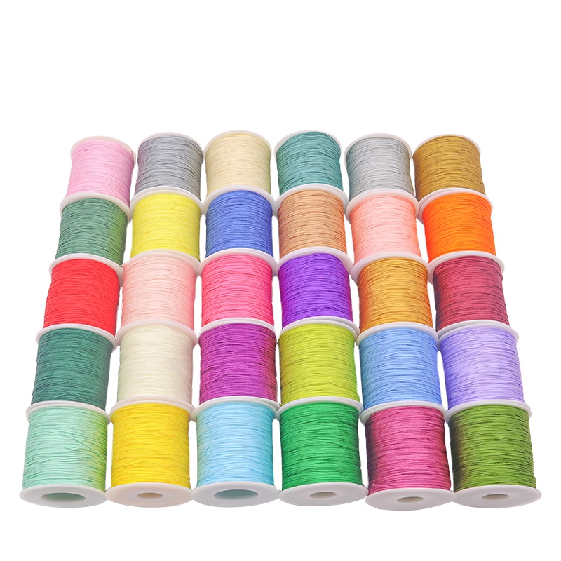 Singal or Rainbow Color 0.8mm Nylon Cord for DIY Jewelry Accessories Directly Supply