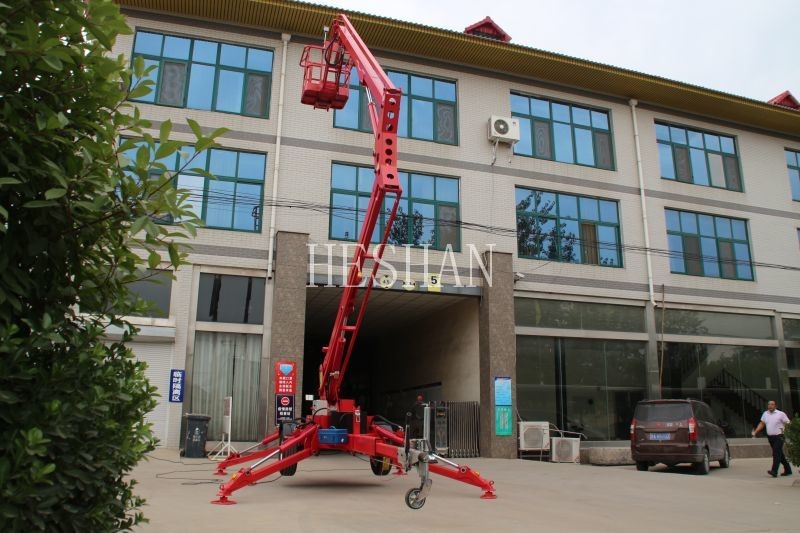 Towable Articulated Boom Lift Industrial Aerial Cherry Picker 10m 12m 14m 16m 19m