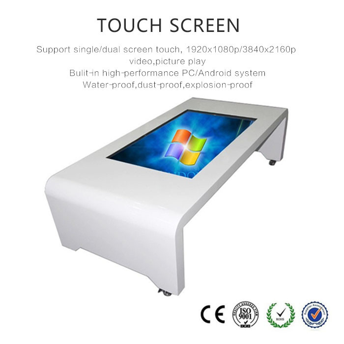Max Resolution 3840x2160p 43" Interactive Touch Screen Smart Table For Multi Game