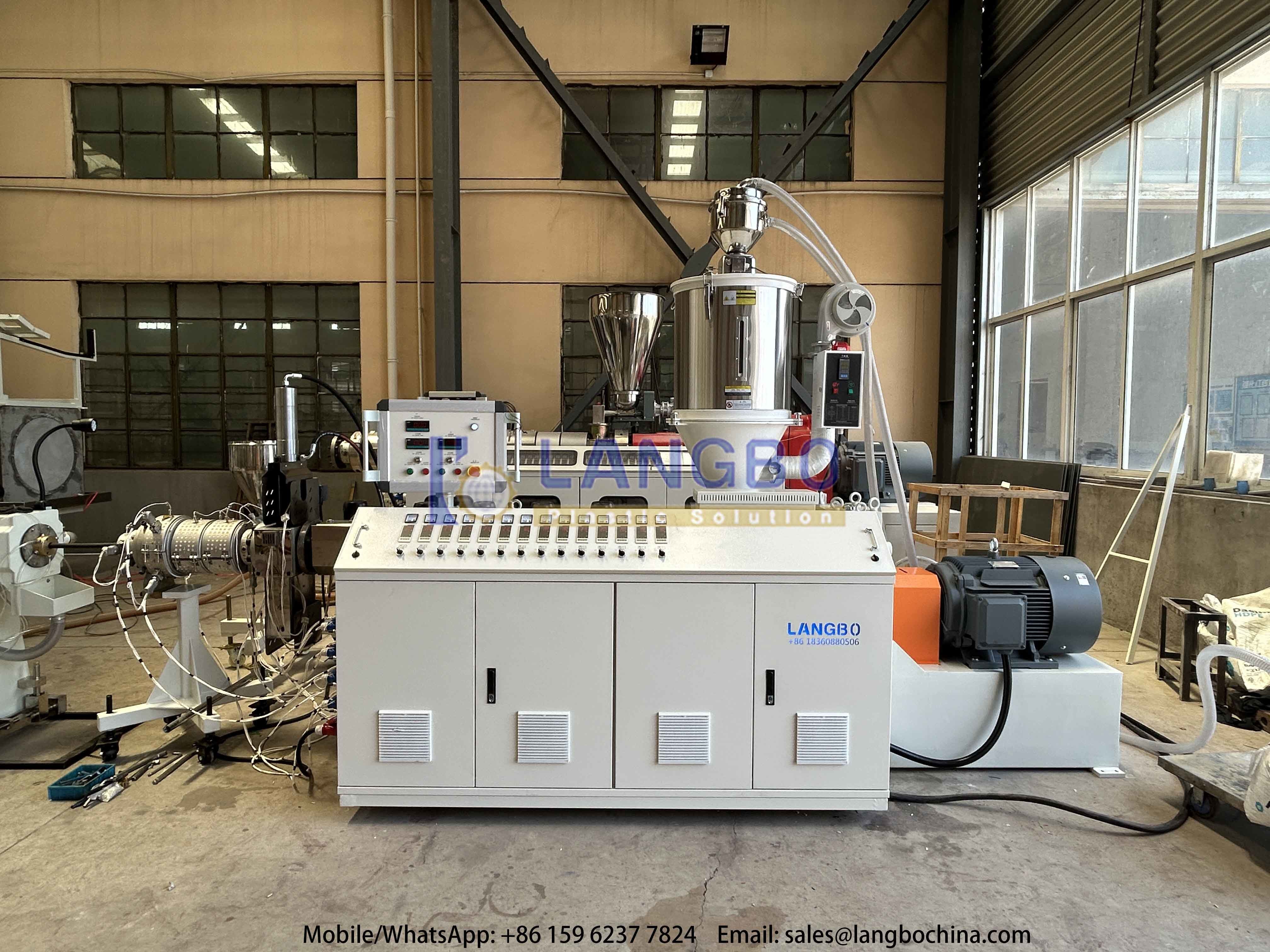 ABB Inverter Used In 16-110mm HDPE Pipe Extrusion Line With 65/33 Extruder