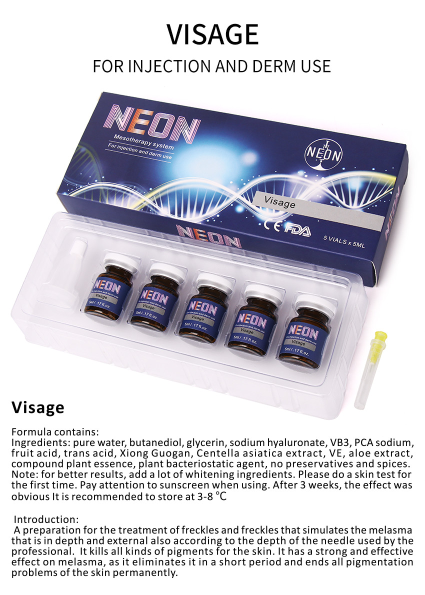 Visage Meso Therapy Serum Skin Treatment Essence Set Injection For Anti Aging Nourishing Safe Natural Effect