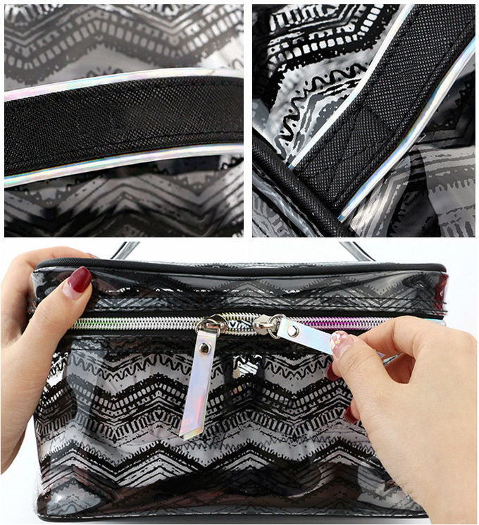 Waterproof Clear Makeup Big Portable Large Capacity PVC Clear Toiletry Bag