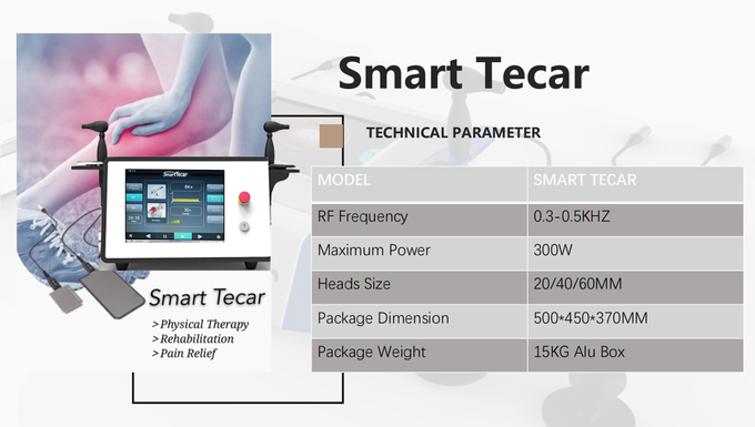 CET RET Tecar Therapy Machine 300W 300-500KHZ For Sports Injury Recovery