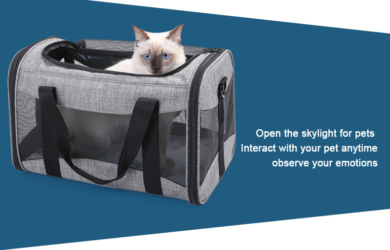 Cat Dog Shoulder Portable Pet Travel Carrier Package 5 Grid Ventilation