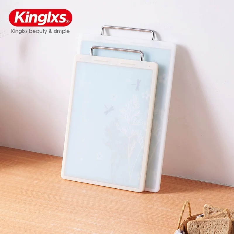 Stainless Steel Handle Non Slip Double Sided Cutting Board