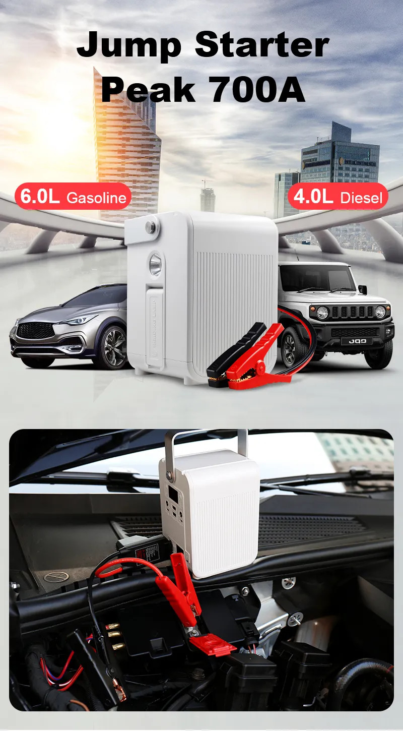 ROHS OEM Portable 12V Car Battery Charger With Auto Car Jumper