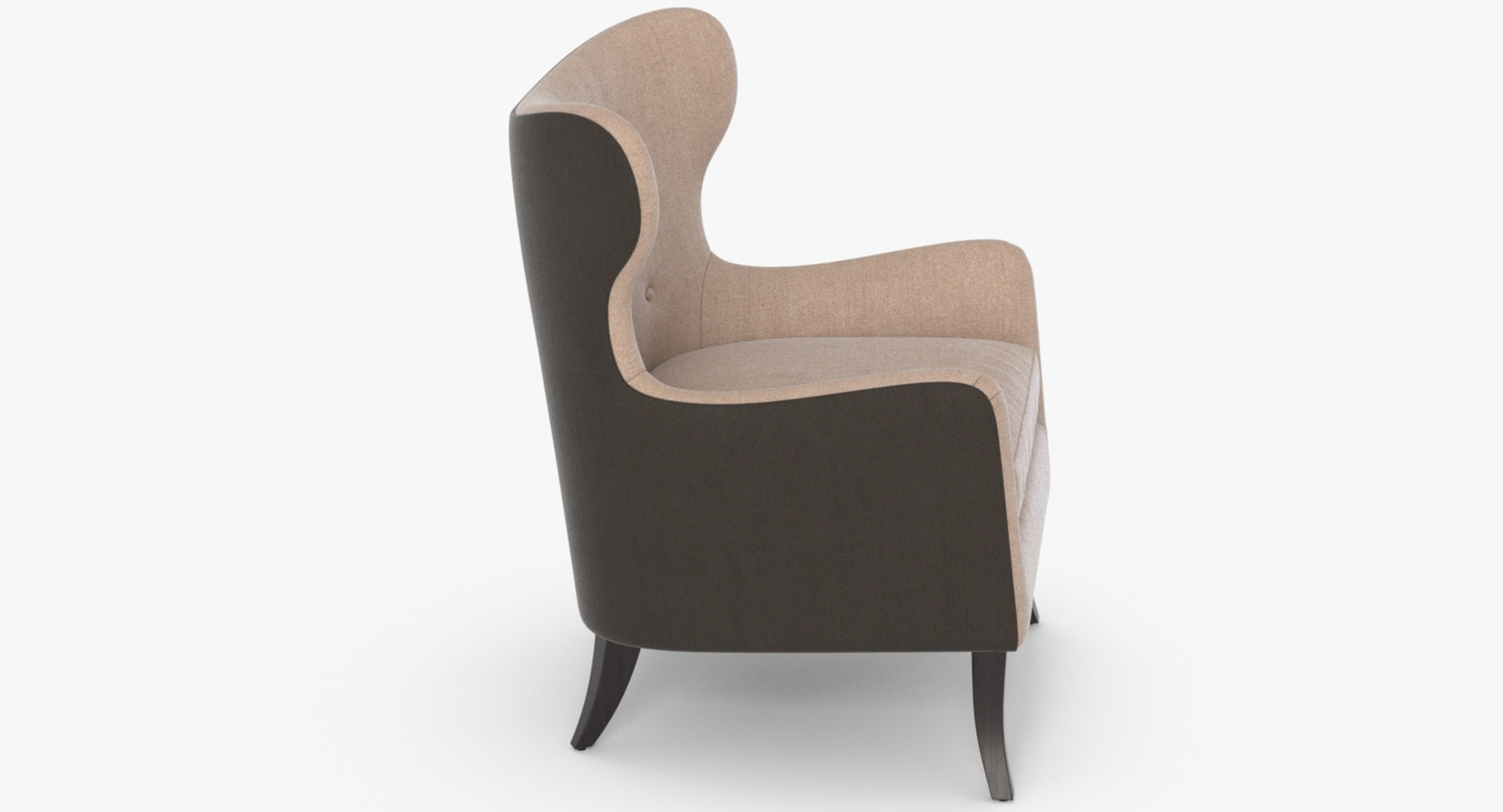 Modern Hotel Room Fabric Chair With Wood Frame 40cm Seat Height