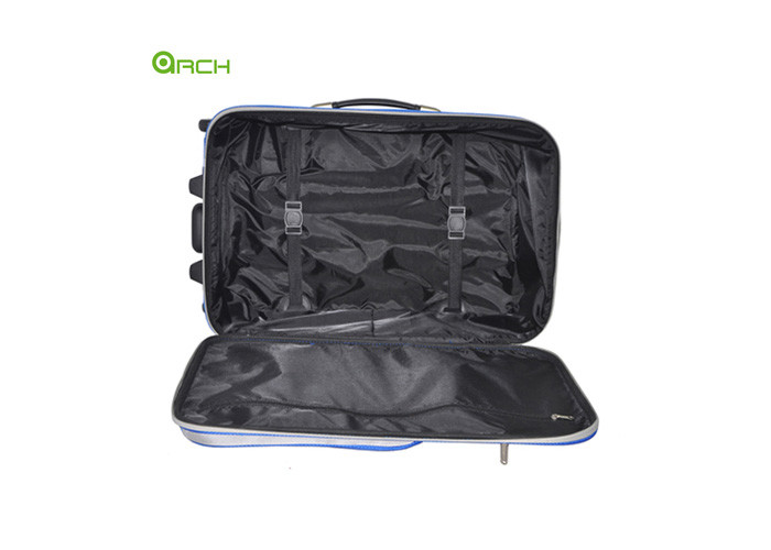 Tapestry Soft Sided Luggage with One Front Pocket and Big Skate Wheels