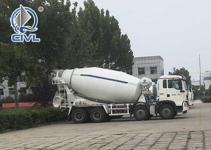 Orange 8x4 16cbm Concrete Mixer Trucks / EURO 2 Diesel Cement Mixer Truck