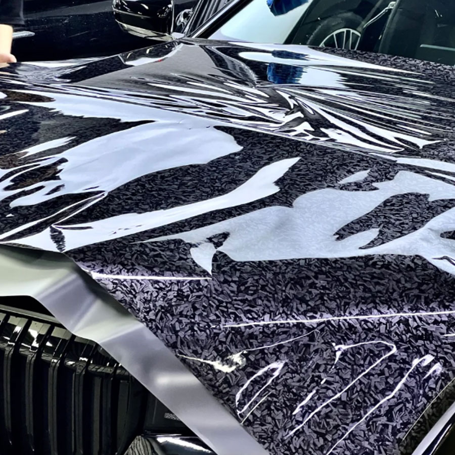 Carbon Fiber PPF Premium TPU Film Car Wraps Scratch-Resistant Custom Sizes