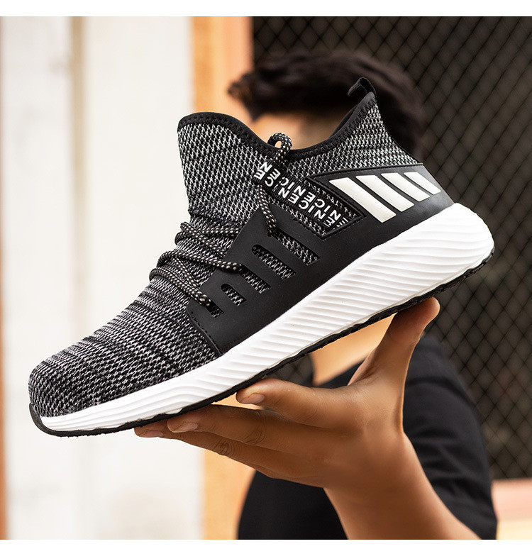 Breathable Flying Knit Work Shoes Comfortable Safety Shoes Kevlar Midsole Steel Toe EVA Sole