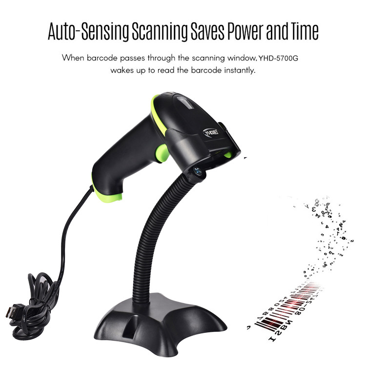 1D Wired Barcode Scanner Handheld Laser Bar Code Reader USB RS232 TTL Interface
