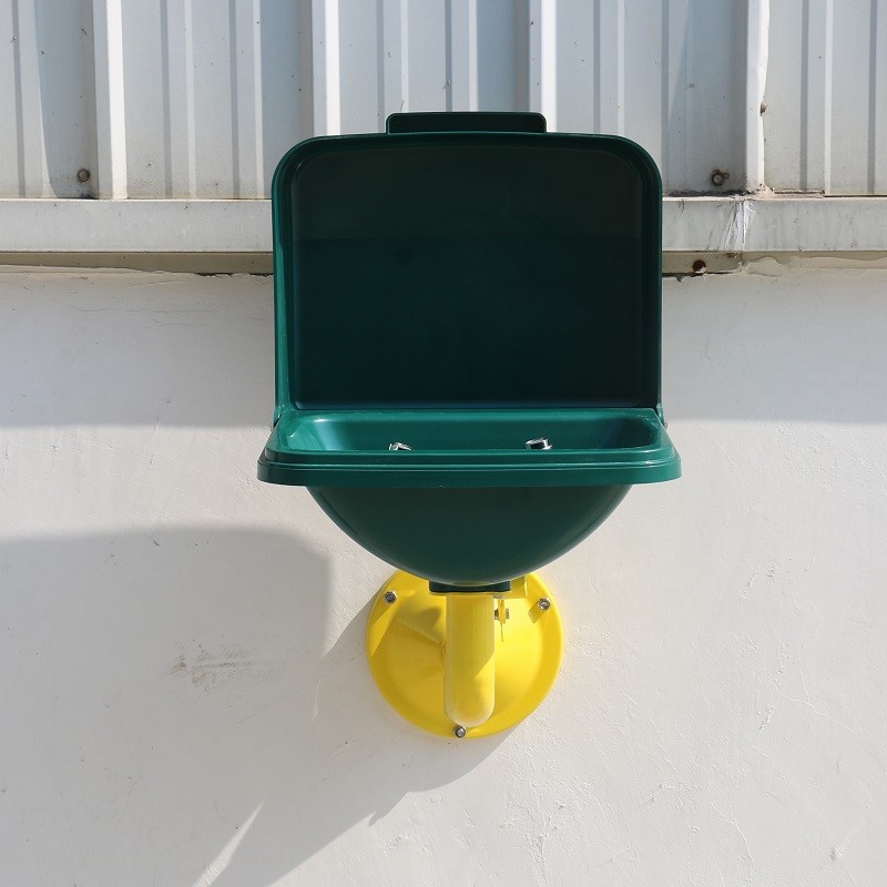 Round bracket Anti-corrosion Wall-mounted ABS-cover ABS basin eye washer ,eyewash station Auto open and close